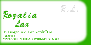 rozalia lax business card
